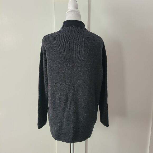Eileen Fisher Size XS Charcoal Merino Wool Turtleneck Minimal Classy Cozy Mature - Picture 3 of 9